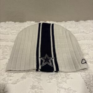 REEBOK NFL DALLAS COWBOYS Beanie White/Blue Unisex Sz OS Football Fan Sporty